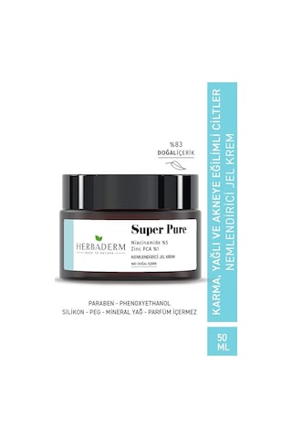 Herbaderm Super Pure Nemlendirici Jel Krem 50 ML