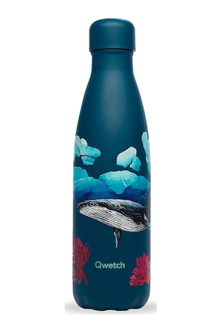 Qwetch QD3466 Balina Desenli Isı Yalıtımlı 500 ML Termos - Turkuaz