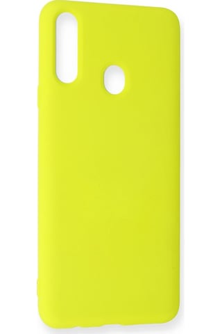 Gld-spt- Newface Samsung Uyumlu Galaxy A20s Kılıf Nano İçi Kadife Silikon - Sarı