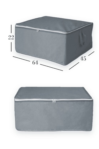 Adarya Home 6 Adet - Büyük Boy Bazaaltı Ve Çekyat Hurç 64 X 45 X 22 Cm Antrasit