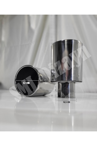 120lik Tekli Düz Egzoz Ucu. 120mm Krom Egsoz Başlığı Egzos Ucu-uç