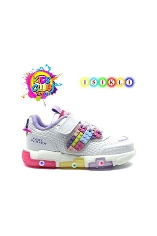 Cool Heros Çocuk Işıklı Cırt Bantlı Sneaker Spor Ayakkabı Lila Sedef
