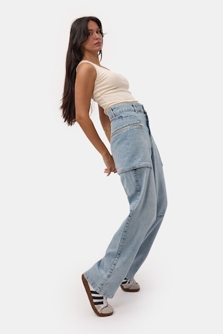 it's basic Kadın Kot Rengi 4s6-3 Relax Kargo Fit Denim Jean