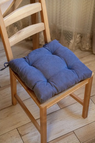 Slavıca Sandalyeye Takılan Bağcıklı Kare Yastık 40x40cm 363124946 Koyu Gri