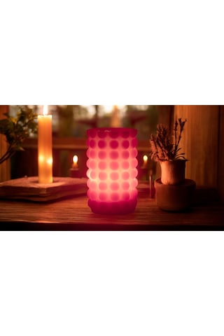 Fener Mum Bubble Long Bordo Kavun Kokulu Dekoratif Mum