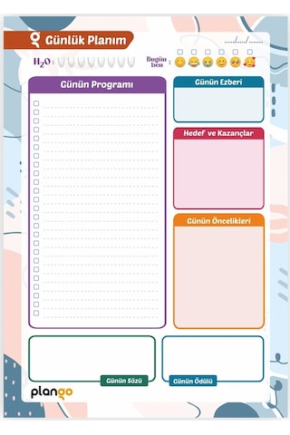 Plango Günlük Planlayıcı - Daily Planner - Ders Çalışma Planlayıc