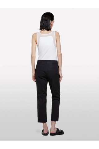 Sisley Streç Pamuklu Normal Bel Straight Fit Pantolon Kadın Siyah Pantolon - 325p4enmle02x