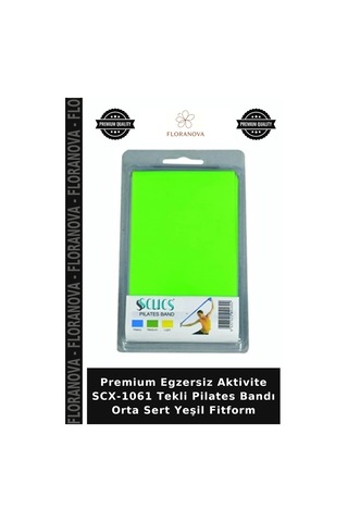 Premium Egzersiz Aktivite Scx-1061 Tekli Pilates Bandı Orta Sert Yeşil Fitform