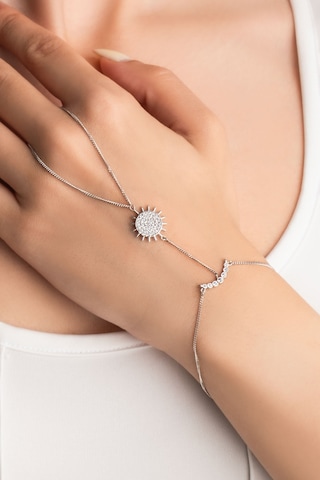 Mihrimah 18 Ayar Beyaz Altın Kaplama 21 Cm Gümüş Şahmeran Rodyum