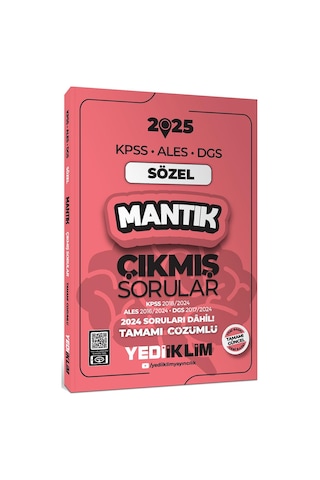 Yediiklim Yayınları 2025 Kpss Ales Dgs Sözel Mantık Çıkmış Sorular Ve Çözümleri