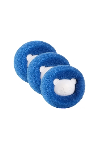 Youmex Evde Kullanıma Uygun Saç Ve Toka Çıkarıcı, Giysi Koruyucu Yumuşak Sponge Çamaşır Makinesi Topları, 3 Adet Set Mavi