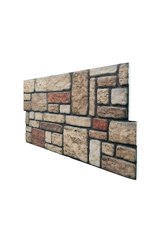 5 Adet X Karma Taş Desenli 3D Strafor Köpük Duvar Kaplama Paneli (446785880)