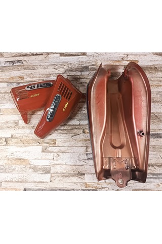 Cg Şeritli Benzin Deposu Ve Yan Kapak Takımı Kırmızı Mts