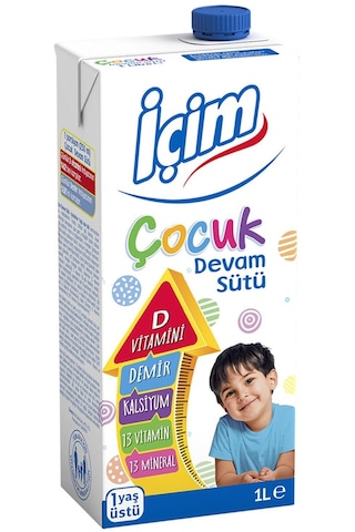 İçim Çocuk Devam Sütü 1 Lt X 6 Adet