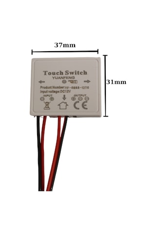 12v 3a Dokunmatik Touch Ayna Arkası Sensörü Beyaz Banyo Aynası Sensörü Mobilya Sensörü Led Işık