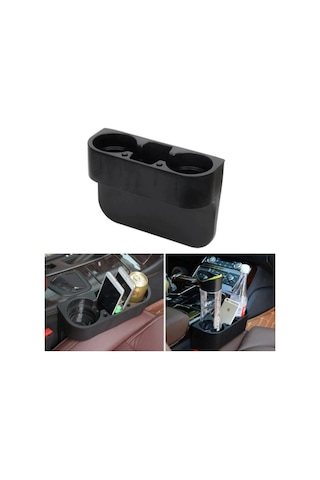 Araç Içi Koltuk Yanı Bardak Tutucu Bardaklık Siyah Gri Bej N11.486