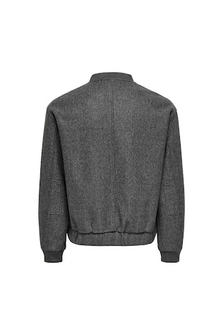 Only & Sons Onsworf Lıfe Bomber Jacket Otw Erkek Gri Mont - 22034739