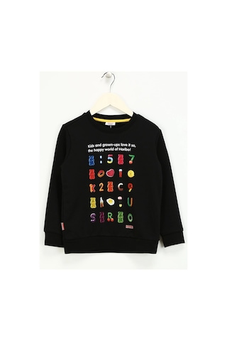 Haribo Siyah Baskılı Mix Çocuk Sweatshirt Siyah