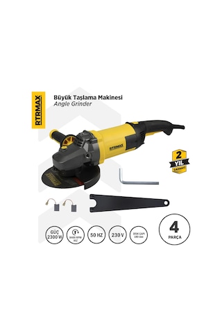 Rtrmax RTM1180 Büyük Taşlama Makinası 180 mm 2300 W