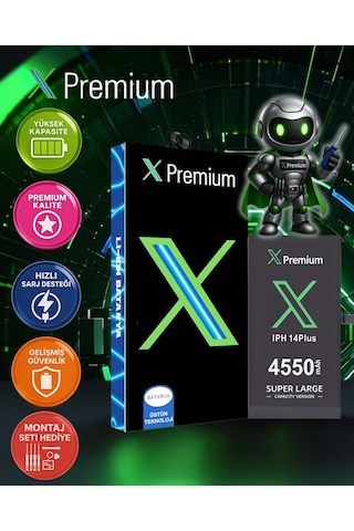 Xpremium Apple Uyumlu iPhone 14 Pro Batarya Pil Süper Yüksek Kapasiteli Güçlendirilmiş 3400 Mah