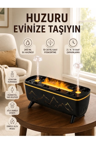 Pdpgv72 Şömine Nemlendirici Siyah