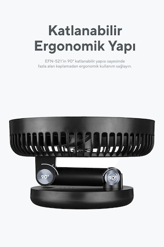 Everest Efn-521 Masaüstü Şarj Edilebilir Siyah
