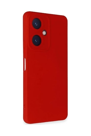Jenerik Vivo Y27 Kılıf Nano İçi Kadife Silikon - Kırmızı
