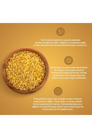 Altunsa Orta Pilavlık Yerli Bulgur 900 G