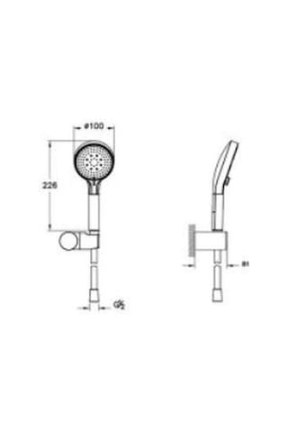 Artema Base Round A45906 3f El Duşu Takımı, Krom Diğer