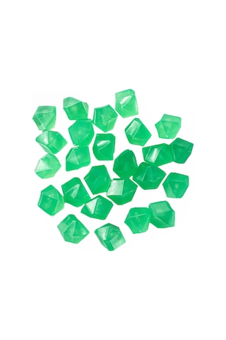 Dofolink 100 Adet Yeşil Renkli Reçine Işıklı Taşlar - Akvaryum, Bahçe Dekorasyonu İçin Gece Parlak造景装饰