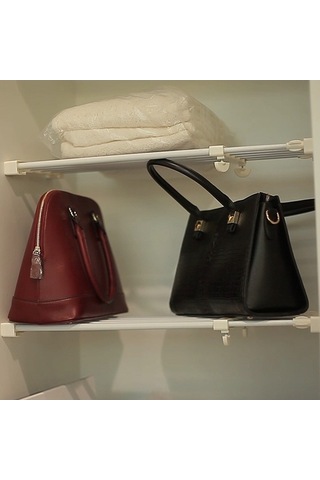 Tongxida Genişlik: 24cm, Esneme Aralığı: 30-40cm Beyaz Gardırop Dolap Bölme Modülü Levha Yurt Bölme Diğer