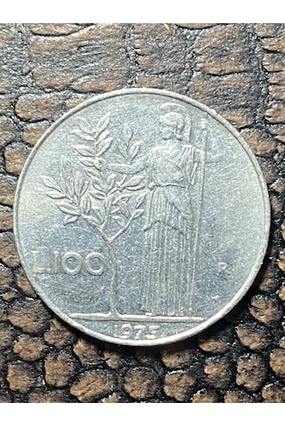 İtalya 100 Lire 1975 Republica İtaliana L100