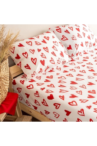 Soley Mix & Match Lover %100 Pamuk 2'li Yastık Kılıfı Seti Kırmızı