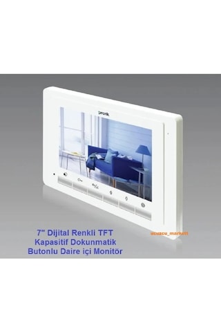 7 İnç Dijital Renkli Tft Dokunmatik Butonlu Daire İçi Monitör