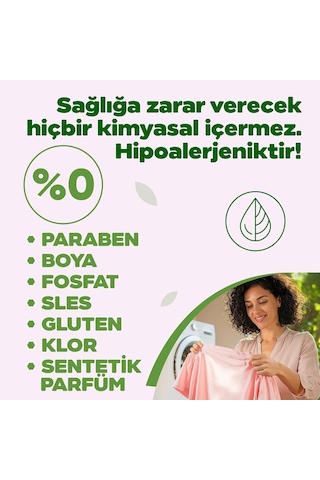 Just Green Organic Renkli Çamaşırlar İçin Doğal Sıvı Deterjan, Hassas Ciltlere Özel Hipoalerjenik & Vegan Çamaşır Deterjanı, 1500 Ml
