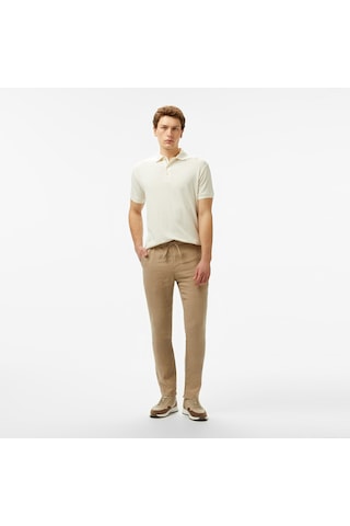 Nautica Erkek Bej Jogger Keten Pantolon Düz P55116t Bej