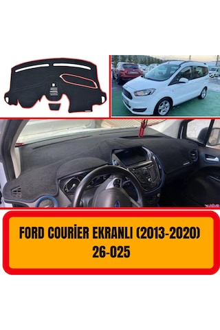 Ford Courier (2013-2020) Ekranlı ÖN GÖĞÜS / PANEL /  TORPİDO KORUMASI - KILIFI - HALISI