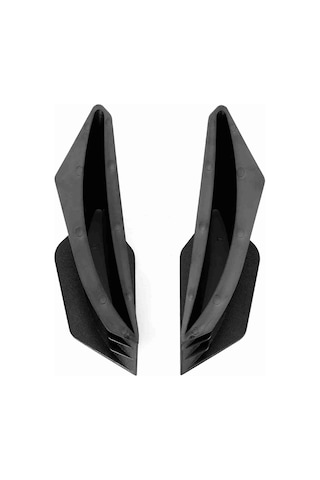 Yaleker Motosiklet Kanat Profili Çift Siyah - Abs Malzeme Dayanıklı Evrensel Uyumlu Spor Tasarım Siyah