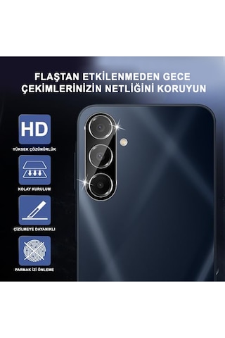 Samsuıng Galaxy A16 Uyumlu Kamera Lens Koruyucu Dayanıklı Kamera Koruyucu