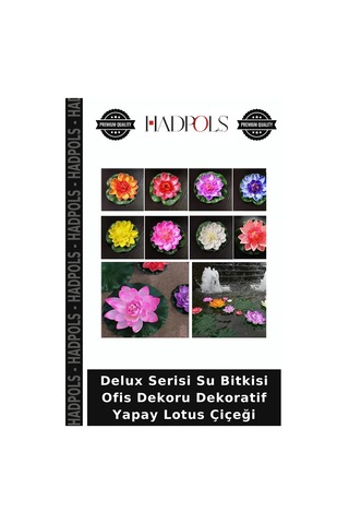 Delux Serisi Su Bitkisi Ofis Dekoru Dekoratif Yapay Lotus Çiçeği Karışık-çok Renkli