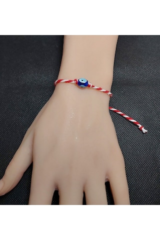 Marteniçka Dilek Şans Bilekliği Nazar Boncuklu Beyaz