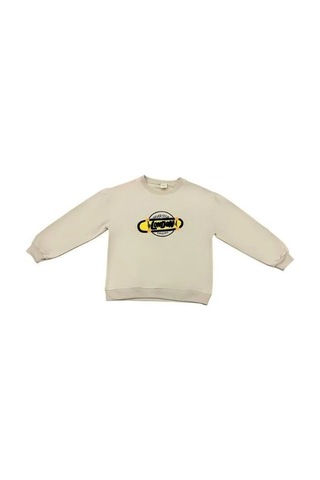 Erkek Çocuk London İşlemeli Sweatshirt-14233 Taş