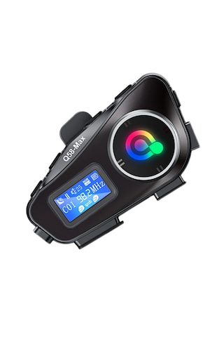 Q58 Max İntercom Kask Kulaklık Ekranlı Model Fm Radyo Özellikli