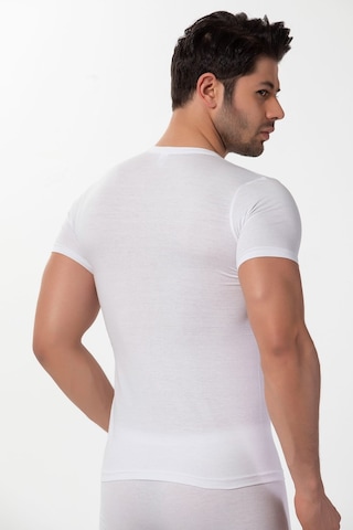 Siyah İnci Pamuklu Ribana V Yaka Kısa Kollu T-shirt Siyah