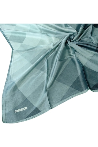 Mim Eşarp Mısırlı Eşarpları Emprime Sport Kristal Ekose Desenli Eşarp Yeşil