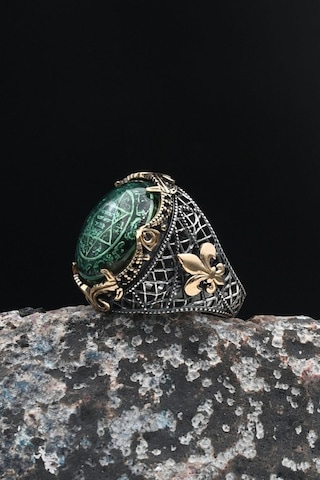 Hz. Süleyman Mührü 925 Ayar Gümüş Erkek Yüzüğü Özel Tasarım