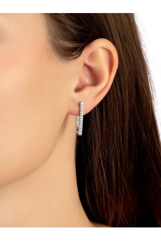 Gold Plaza Jewelry Uzun Tık Kuyruğu Küpeler 925 Ayar Gümüş 126988511 Diğer