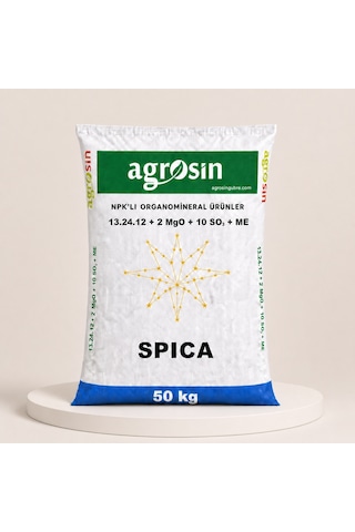 Agrosin Spica 13.24.12 + 2 Mgo + 10 So3 + Me Organomineral Granül Gübre 50 Kg