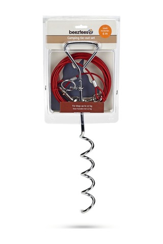 Beeztees Köpek Ve Kedi Bahçe Bağlama Kancası Ve 6m Halatı, 27kg'ye Kadar, 41x0,8cm