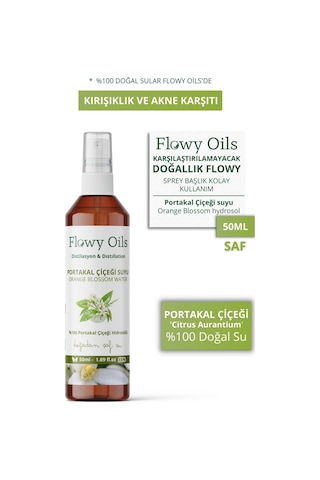 Flowy Oils Portakal Çiçeği Suyu Kırışıklık ve Akne Karşıtı Tonik 50 ML